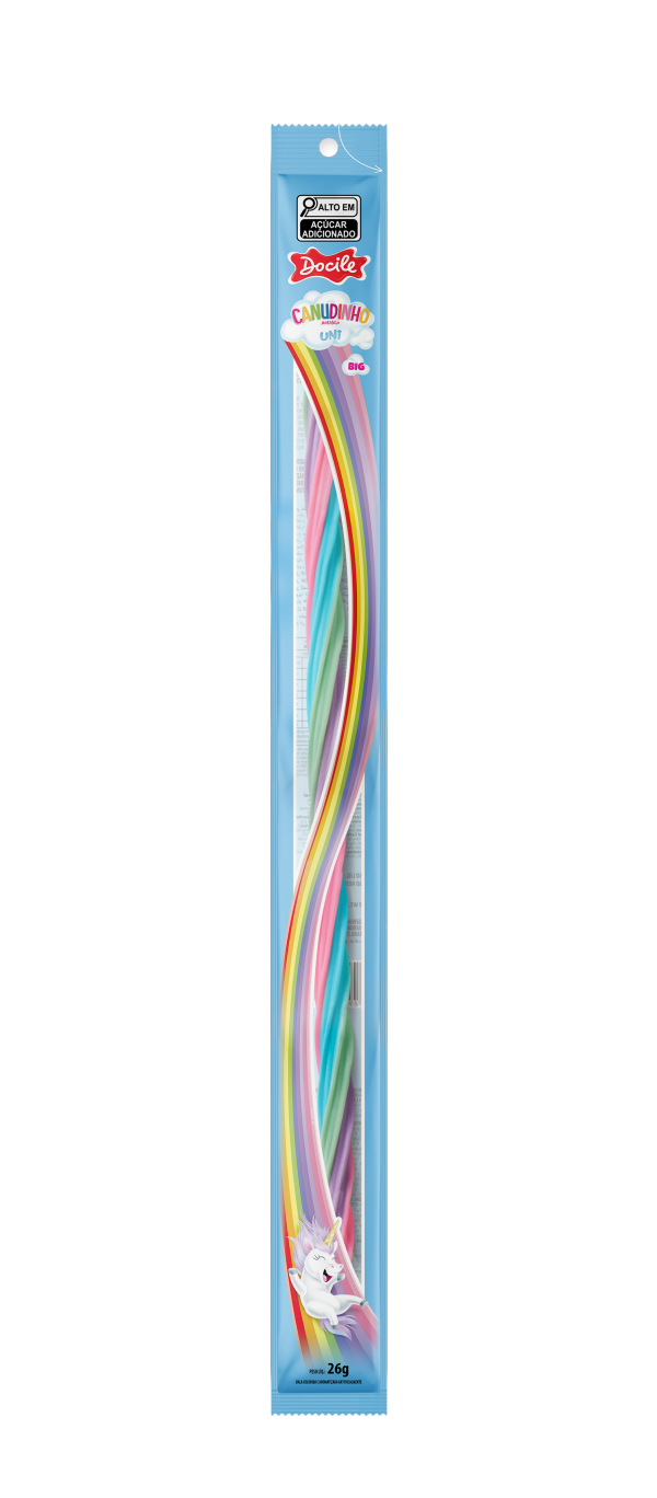 REGALIZ CANUDINHO TWIST COLORIDO MORANGO UNI BIG 6dpX24unX26g