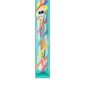 CANUDINHO TWIST COLORIDO MORANGO PUXA ESTICA 6dpX24unX12g