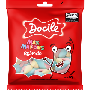 MAXMALLOWS RECHEADO TWIST COLOR BAUNILHA C/MORANGO 20pctX135g