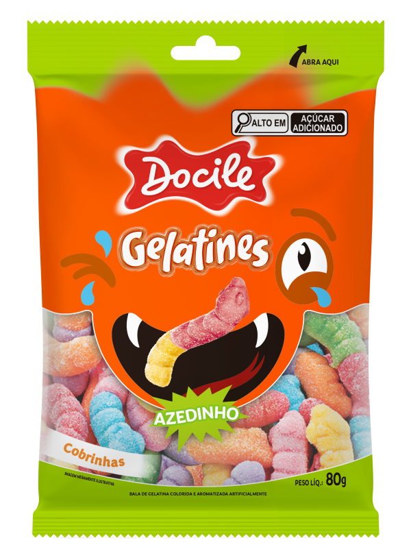 GELATINES COBRINHAS CITRICAS 12pctX80g